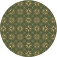thumbnail image 1 of Ahgly Company Machine Washable Indoor Round Transitional Army Green Area Rugs, 3' Round, 1 of 7
