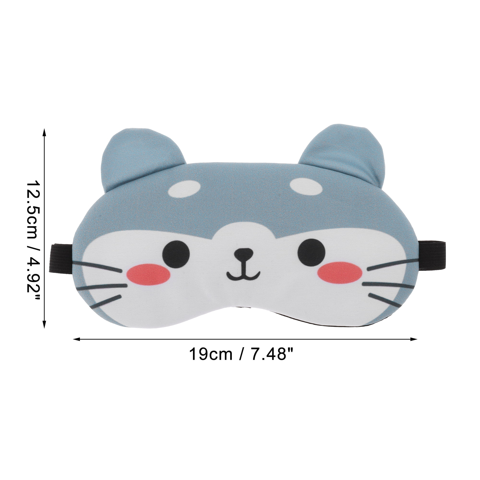 Unique Bargains Soft Cute Cat Eyes Sleep Mask Gray White Comfortable Eye Cover