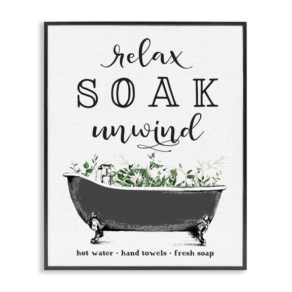 Vintage Bathing Reminders Black Framed Giclee Art, design by Lettered and Lined