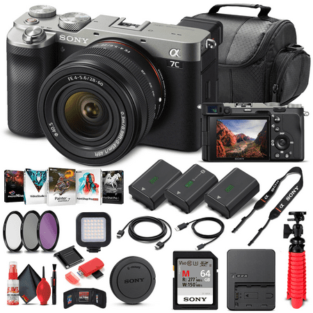 Sony Alpha a7C Mirrorless Camera W/ 28-60mm Lens ILCE7CL/S - Advanced Bundle(International Model)