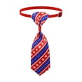 thumbnail image 3 of Yhmxh 4th of July Pet Necktie, Adjustable American Flag Collar Bows Patriotic Red White Blue Star Stripes Dog Cat Bow Tie Collar, Cute Independence Day Pet Costume Accessory for Small Medium Pets, 3 of 7