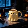 thumbnail image 5 of Gecau Halloween Themed Ghost Shape Mug Weird Drinking Cup Ceramic Ideal Decor for Halloween Party Home Must Have Gift 450ml, 5 of 6