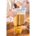 thumbnail image 4 of Cereal Storage Containers, Set of 4 Transparent Plastic Food Container, 2.5 L Food Organizer for Grain, Oat, Beans (Multiple Colors), 4 of 5