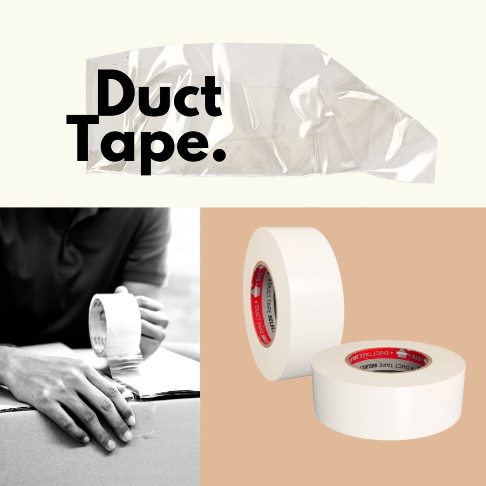 MMBM Duct Tape 2" x 60 Yards White, 9 Mil Strong Adhesive Tape for Box Repair & Maintenance, 48 Rolls