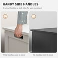thumbnail image 6 of Homiyad 39.4" Storage Trunk w/ 2 Safety Hinges, Wooden Storage Bench w/ Side Handles, Storage Chest for Playroom, White, 6 of 8