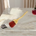 thumbnail image 4 of Unique Bargains 1 Pc Flower Shape Powder Brush for Business Travel Gold Tone Red Artificial Fiber Wool Plastic, 4 of 5
