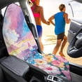 thumbnail image 3 of Garronmavis Hibiscus Sunset Front Car Seat Cover Towel Heavy-Duty Stain Resistant Waterproof Universal Fit Seat Protector for Daily Use Outdoor Activities Fits Most Cars SUV Trucks Sedan Van, 3 of 8