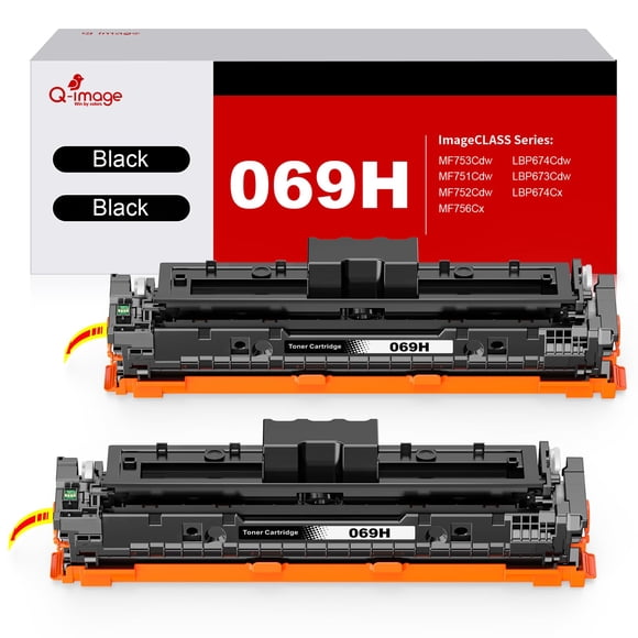 ã?2 Blackã?? CRG-069H Compatible Toner Cartridge Replacement for MF753Cdw MF751Cdw Replacement for Canon 069 069H CRG-0