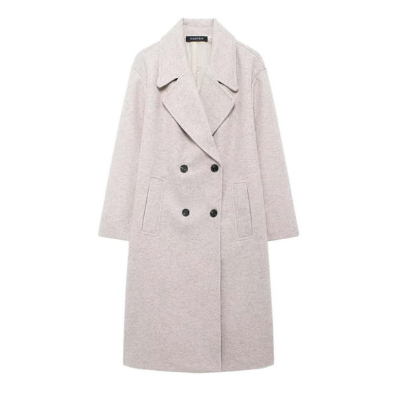 Women's Fashion Solid Color Soft Loose Wool Coat Jacket Womens Trench Wool Coat Extended Size Womens Winter Jackets Thin Wool Jacket Women Woman Petite Wool Coats Elegant Wool Camellia over Coat