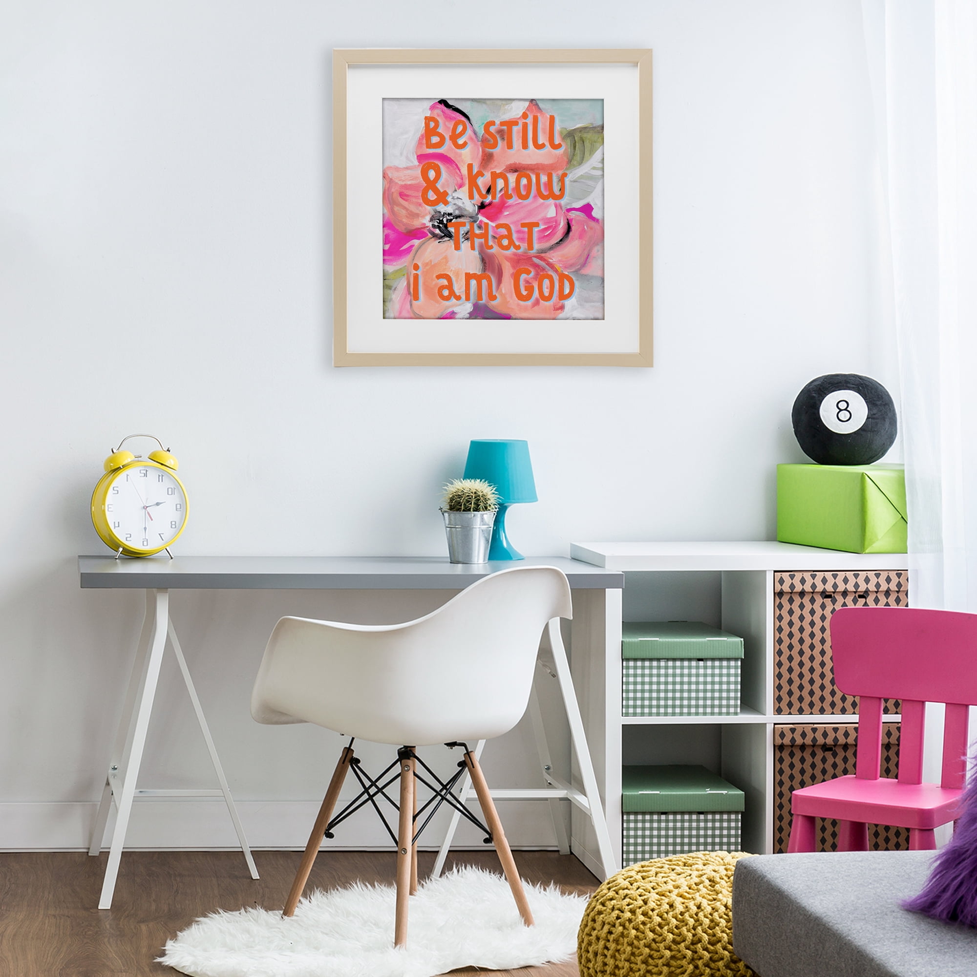 Stupell Industries Bright Be Still Scripture Birch Framed Print Under Glass, design by Lanie Loreth