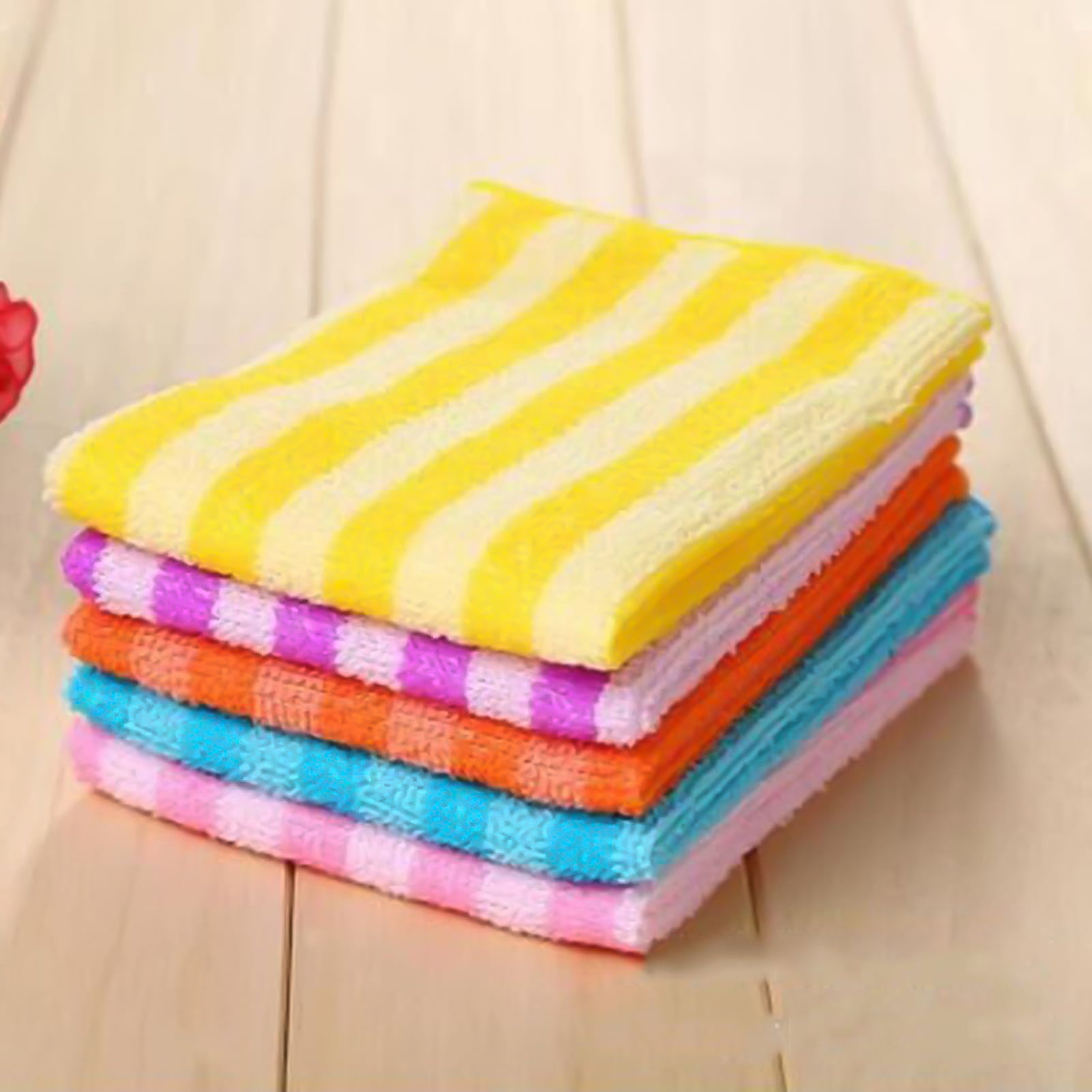 Microfiber Dish Cloths with Scrub Side Kitchen Rags for Washing Dishes with  Scrubber Cleaning Cloth Dishcloths with Scrubbing Side, Lint Free, Fast