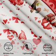 thumbnail image 4 of Valentine''s Day Tablecloth 60 Inch Round Red Love Gnome Table Cloth Holiday Decorative Table Cover for Home Kitchen Dining Picnic Party, 4 of 6
