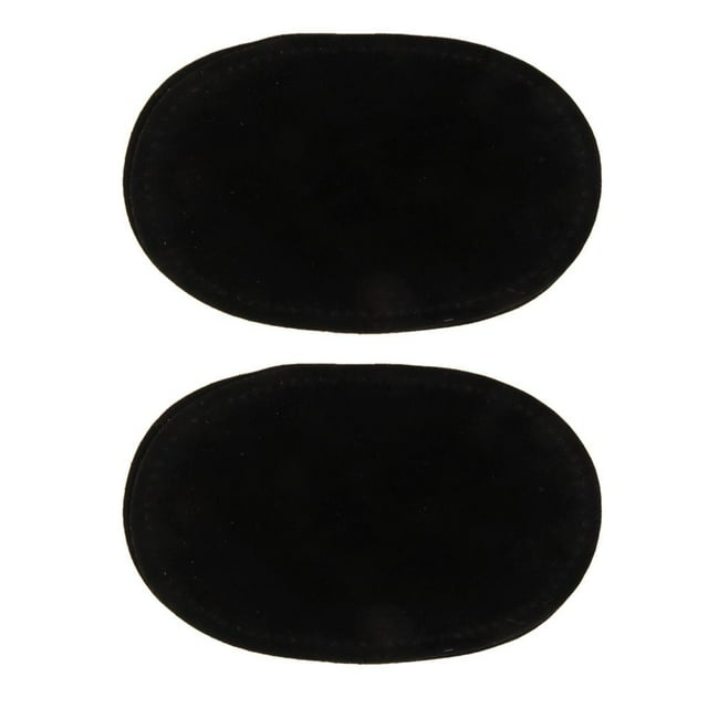 2 Pcs Patch en Tissu Forme Ovale Réparation Couture Coude Genou à Coudre Noir