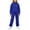 RYE1-Blue, variant on LWFFDAW Girls 2 Piece Set Fall Long Sleeve Quarter Zip Mock Neck Sweatshirt and Wide Leg Pants Loose Comfy Sweatsuit Sets