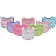thumbnail image 2 of Luvable Friends Baby Girl Cotton Terry Bibs 8pk, Pink, One Size, 2 of 2