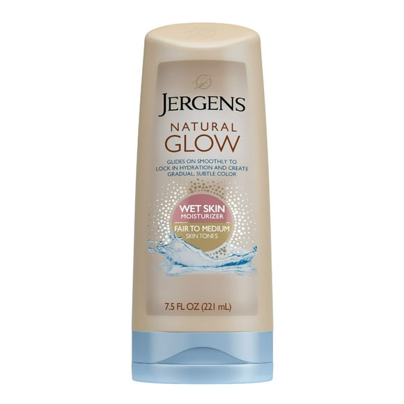 Loción de ducha Jergens Natural Glow para piel clara a mediana, 220 ml