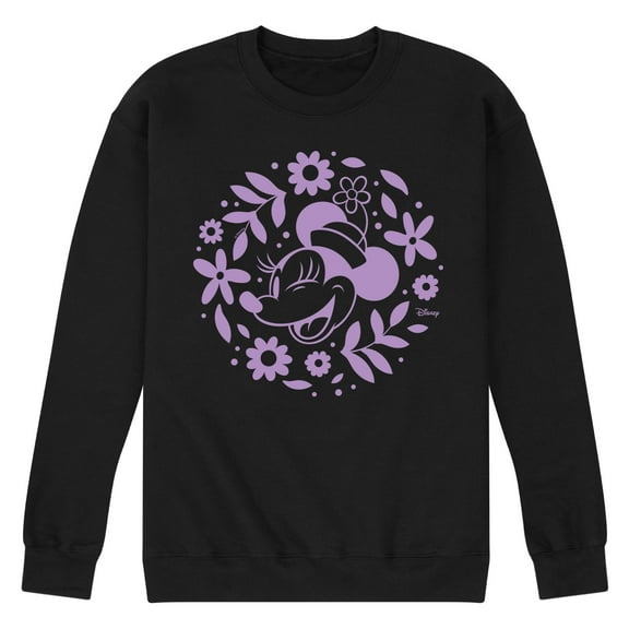 Disney - Vintage Minnie Flower Circle - Men's Crew Fleece Sweatshirt