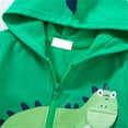 thumbnail image 6 of Hiijoy Toddler Boys Zip Up Hoodie Cartoon Dinosaur Hooded Jacket Casual Hooded Sweatshirt, 6 of 8