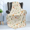 thumbnail image 4 of Birthday Soft Flannel Fleece Blanket, Celebration of Aging Every Year with Festive Ornaments Colorful Composition, Cozy Plush for Indoor and Outdoor Use, 70" x 90", Ivory Multicolor, by Ambesonne, 4 of 5