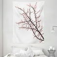 thumbnail image 1 of Floral Tapestry, Cherry Branch with Pink Blossom Traditional Style Illustration Asia Culture Themed, Wall Hanging for Bedroom Living Room Dorm Decor, 60W X 80L Inches, Pink Black, by Ambesonne, 1 of 2