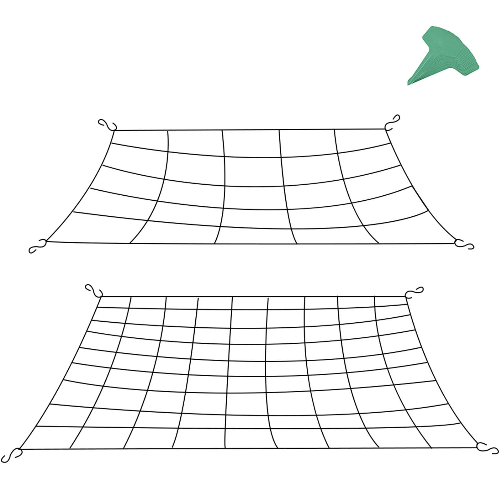GROWNEER 2 Packs Flexible Net Trellis for Grow Tents Fits 2.5x2.5 Feet 3x3... 
