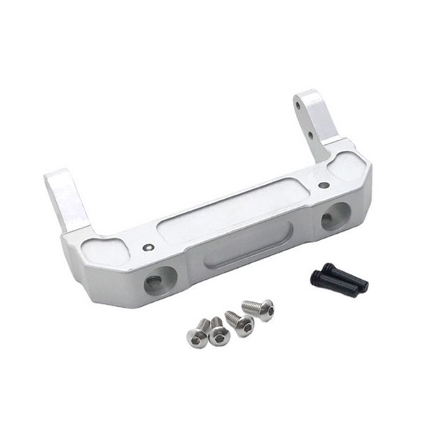 RC Coche Frente Parachoques de parachoques Coches con control remoto Parte Esturdy Metal Simple Professional Accesorio Modificación Pieza de modificación para Uso de actualización Plata Noticed FN009819-04