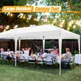 thumbnail image 6 of HOTEEL 10x20 Pop Up Canopy Tents for Parties,Waterproof Canopy Tent with Sidewalls,Outdoor Gazebo Canopy with Carry Bag,Tent for Backyard,Wedding,Patio,Event,Commercial,White, 6 of 12