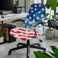 thumbnail image 2 of Renewold American Flag Fireworks Office Computer Chair Cover Non-slip Protective Boss Rotating Office Chair Cover Desk Chair Protector Cover with Elastic Bottom, S, 2 of 7