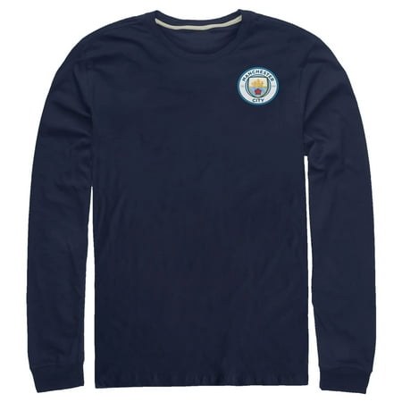 - Manchester City Football Club Men's Team Logo Badge Long Sleeve T-Shirt