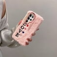 thumbnail image 6 of Fuzzy Fluffy Hearts Case Compatible with Samsung Galaxy S24 Ultra - Cute Furry Plush Faux Fur Heart Print Phone Cases for Girls Women Winter Warm Soft Back Cover with Camera Cover Kickstand, Pink, 6 of 10