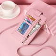 thumbnail image 5 of Small Cell Phone Wallet Purse Crossbody for Women Leather Slim Wallet Cellphone Crossbody Purse with Credit Card Slots - Pink, 5 of 7