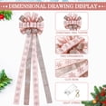 thumbnail image 3 of Decoración para árbol de Navidad Zeyune, 30 x 113 cm, con luces LED, color rosa, 3 of 7