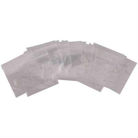 Poly Zip Bags - Seismic Audio 100 Pack of 1.5 Inch x 1.5 Inch Clear Reclosable Poly Bags - 2 MIL zip lock bag Clear - SA-B1H1H