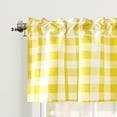 thumbnail image 6 of XWZO Short Kitchen Curtains 3 Pieces Set, Semi Sheer Light Filtering Checkered Tier and Valance Window Curtains Set, Yellow, 52W x 18L (1 Panel) + 26W x 36L (2 Panels), 6 of 8