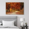thumbnail image 3 of Aaheei Canvas Print Wall Art Vibrant Orange Autumn Fall Forest Nature Wilderness Realism Decorative Landscape Relax/Calm for Living Room, Bedroom, Office, 3 of 3