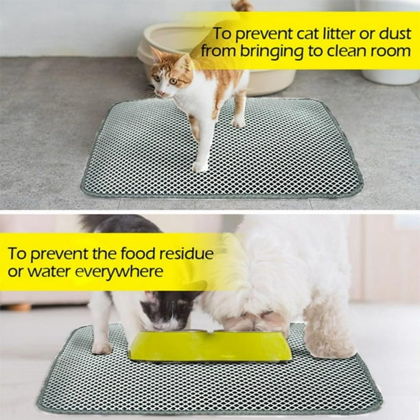 Double Layer Cat Litter Mat Kitty Litter Trapping Mat Litter Box Rug Carpet Honeycomb Double Layer Urine Waterproof Easy Clea Walmart Business Supplies