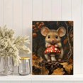 thumbnail image 2 of Qisvanset 12x16 Inch Mouse Mushroom Canvas Wall Art, Enchanted Forest Art Nursery Nature Home Decor, 2 of 8