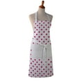 thumbnail image 5 of Cotton Apron - Polka Dots Print - Kitchen BBQ Restaurant Cooking Painters Artists - Full Apron, 5 of 11