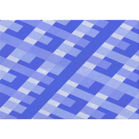 Ahgly Company Indoor Rectangle Patterned Day Sky Blue Area Rugs, 5' x 7'