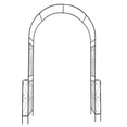 thumbnail image 4 of Metal Garden Arch W55'' x H94.5'' Garden Arbor Trellis Climbing Plants Support Rose Arch Outdoor Arch White, 4 of 9