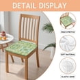 thumbnail image 2 of Green Ethnic Paisley Pattern Seat Covers for Dining Room Chairs Set Of 4,Stretch Printed Washable Chair Seat Cover with Elastic Ties and Button,Removable Waterproof Couch Cushion Covers, 2 of 6