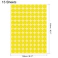 thumbnail image 2 of Uxcell 16mm Color Sticker Round Removable Label for Office Marker Yellow 1620 Pack, 2 of 7