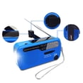 thumbnail image 3 of Radio solar con manivela Radio AM/FM con linterna LED para exteriores (azul), 3 of 7