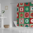 thumbnail image 3 of Coolnut Bath Shower Curtain Liners Christmas Advent Calendar 60x72in Polyester Waterproof with 12 Curtain Hooks Bathroom Accessories Decoration, 3 of 6