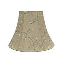 Aspen Creative 30163 Transitional Bell Shape Spider Construction Lamp Shade in Light Gold, 12" wide (6" x 12" x 9-1/2")