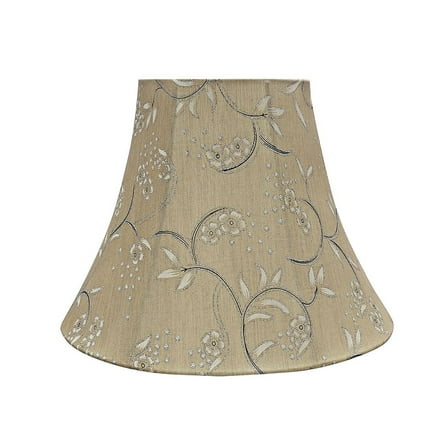 Aspen Creative 30163 Transitional Bell Shape Spider Construction Lamp Shade in Light Gold, 12" wide (6" x 12" x 9-1/2")