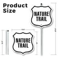 thumbnail image 2 of Nature Trail (5 Pack) 12 inch X 12 inch Shield Shaped Commercial Grade Plastic Signs with Aluminum Mounting Stakes Weather Resistant Made in the USA, 2 of 8
