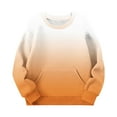 thumbnail image 4 of Bnwani Kids Hoodie Sweatshirt Fashion Crew Neck Long Sleeve Casual Sportswear Gradient Pocket Orange Size 2-3t, 4 of 6