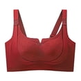 thumbnail image 2 of OIOLOYJM Push Up Bras for Women Seamless Elegant Soft Comfort Lifting Anti-Sagging Bras for Sagging Breasts Red 2XL, 2 of 3