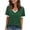 Green, variant on Mgmyaa Womens T Shirts Color Block Short Sleeve V Neck Loose Casual Summer Tops